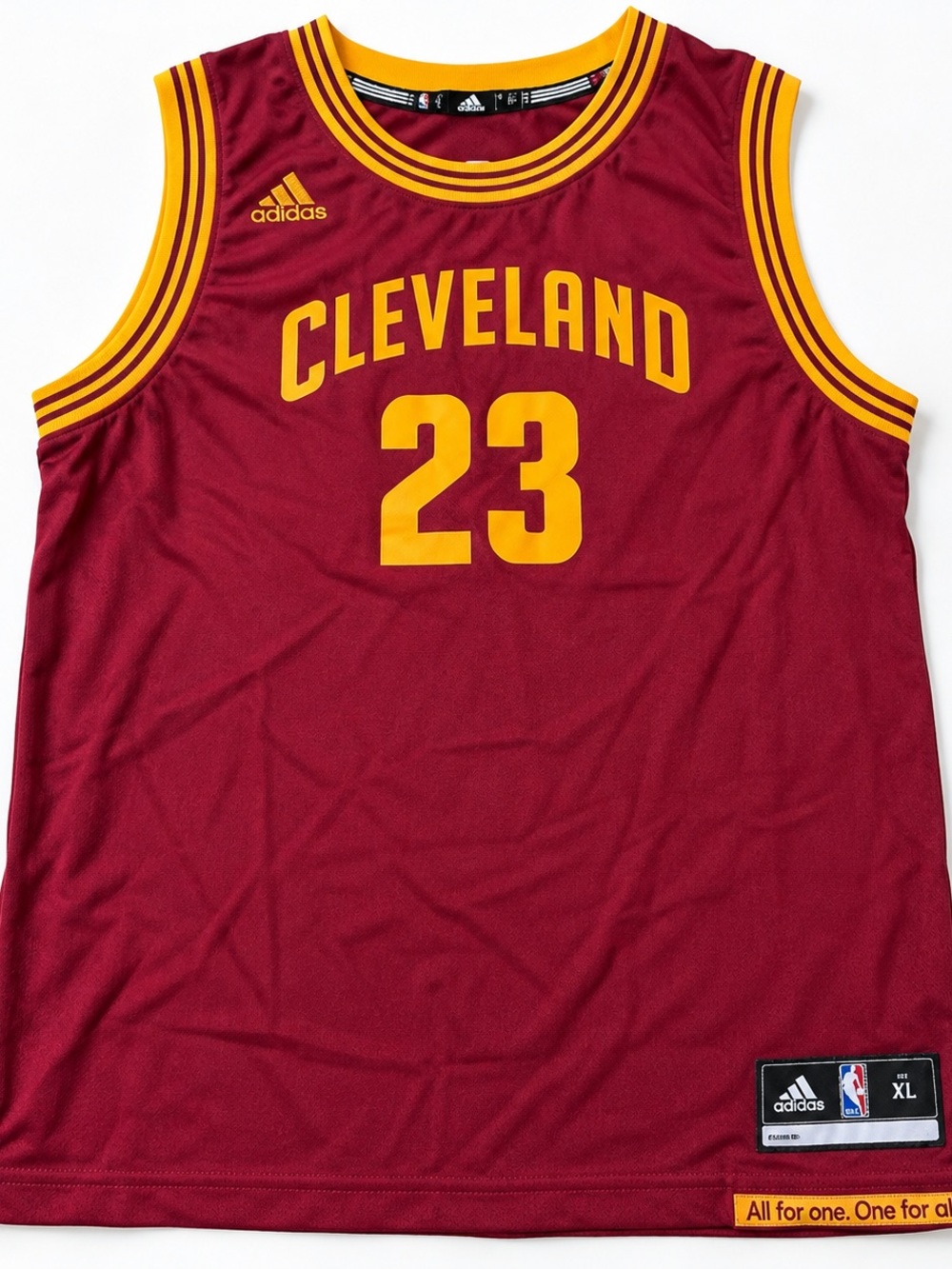 adidas Cleveland LeBron James Maroon and Gold #23 Basketball Jersey. Youth XL